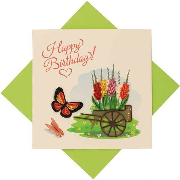 Quilled Butterfly Birthday Card