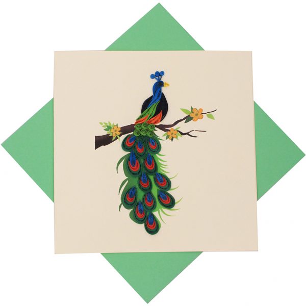 Quilled Peacock Greeting Card