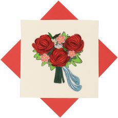 Quilled Rose Bouquet Card