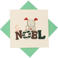 Quilled Noel Snowman Card
