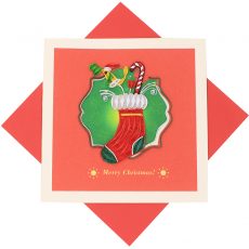 Quilled Sock Christmas Card
