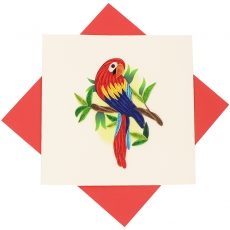 Quilled Parrot Greeting Card