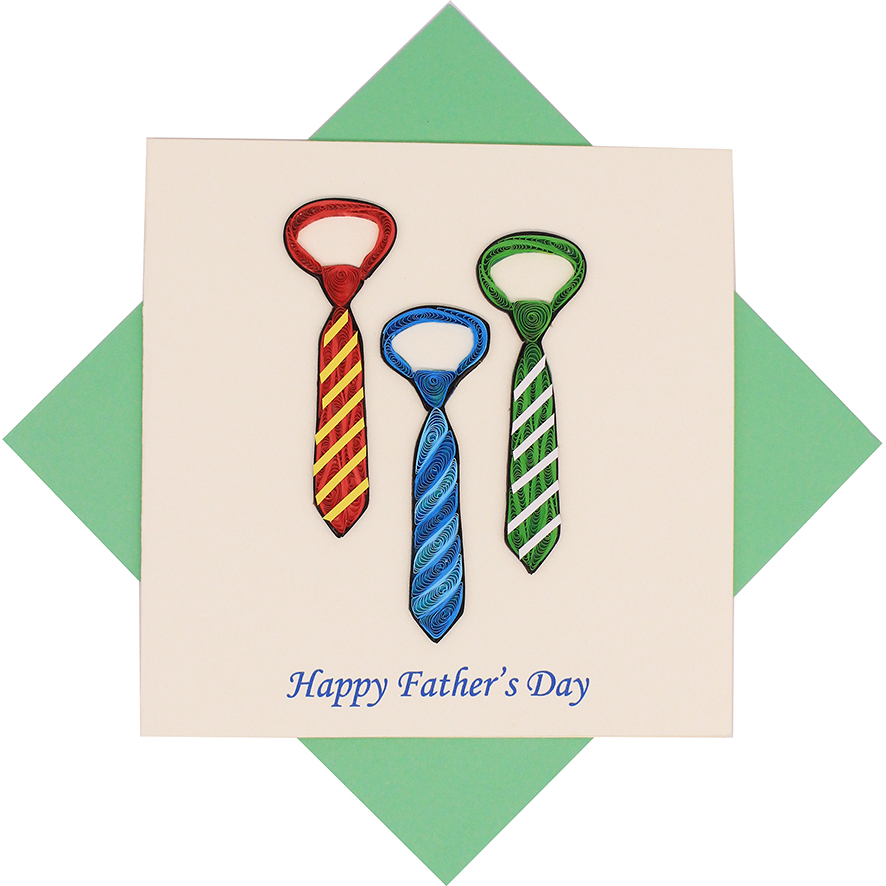Quilled Father Congratulations Card