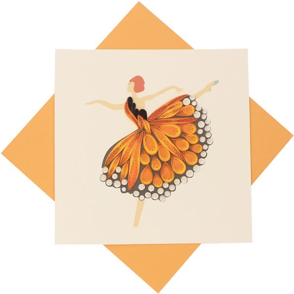 Quilled Ballerina Greeting Card