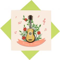 quilled birthday guitar card