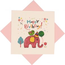 Quilled Elephant Birthday Card